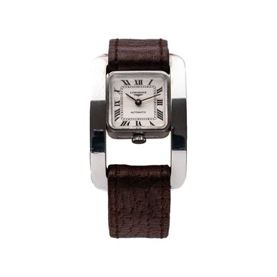 Orologio "Fibbia" a carica automatica in argento con quadrante bianco (cal. L2563.1)