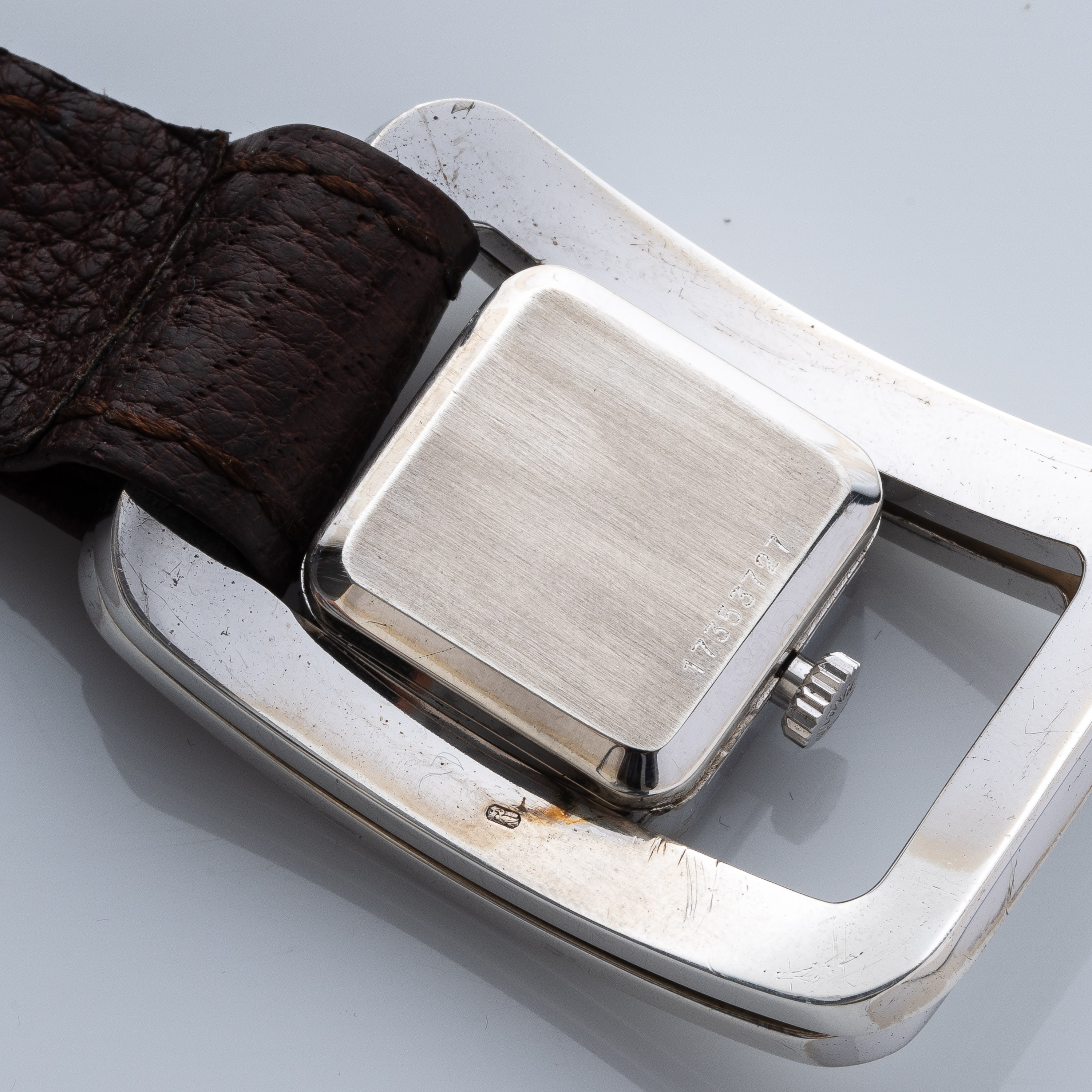 Longines - Orologio "Fibbia" a carica automatica in argento con quadrante bianco (cal. L2563.1)
