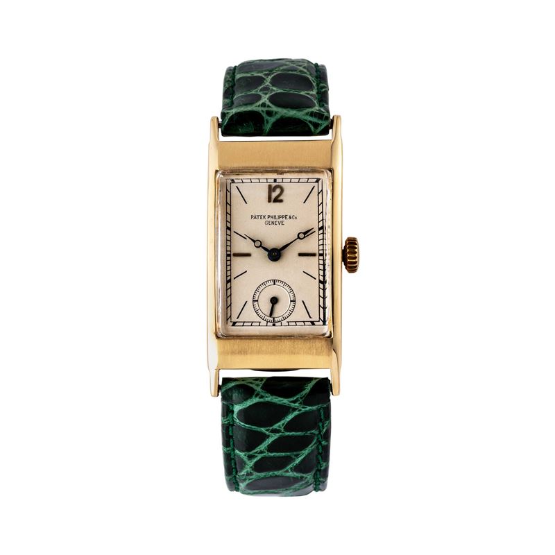 Patek Philippe - Tegolino, orologio solo tempo a carica manuale in oro giallo 18 kt con sfere Bre...