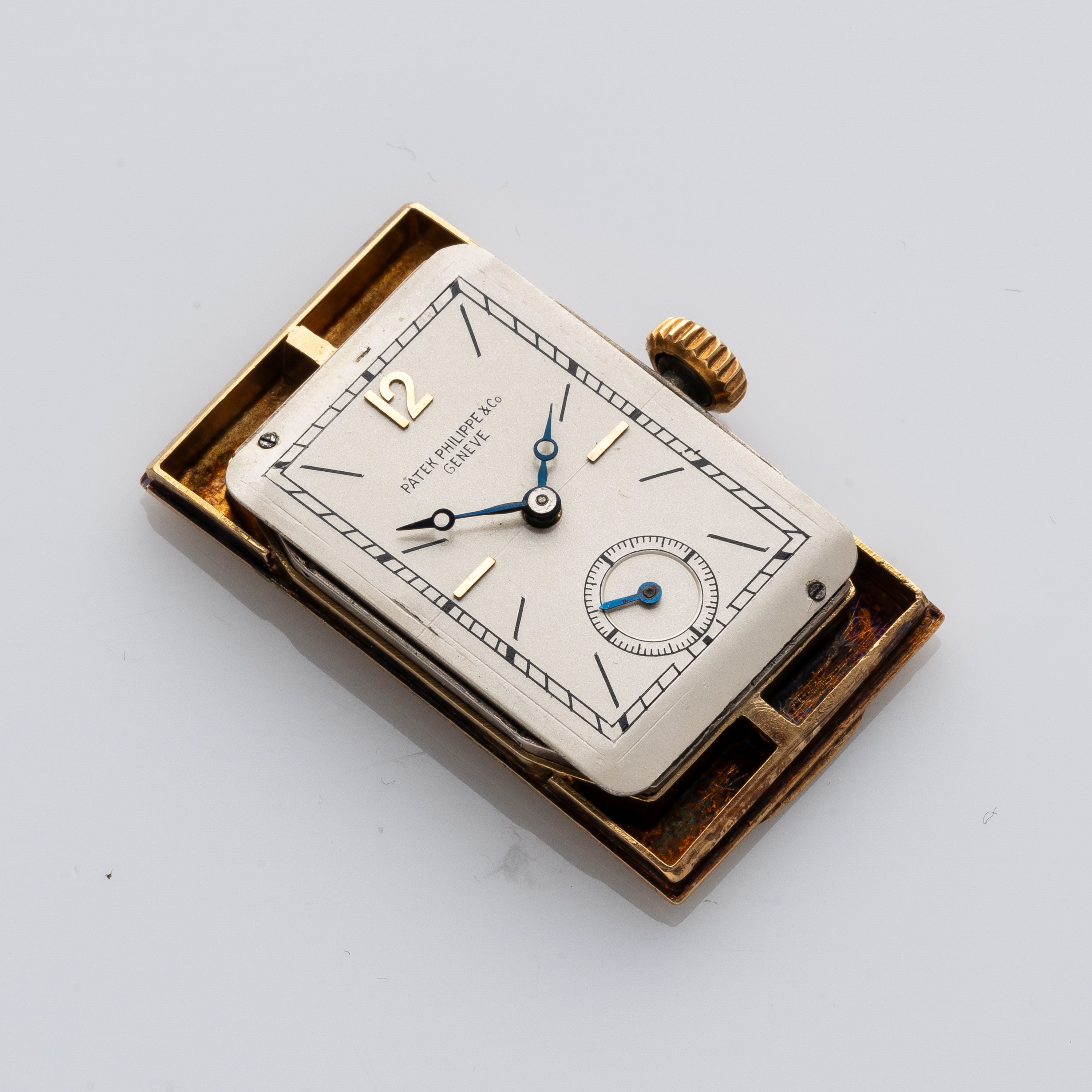 Patek Philippe - Tegolino, orologio solo tempo a carica manuale in oro giallo 18 kt con sfere Bre...