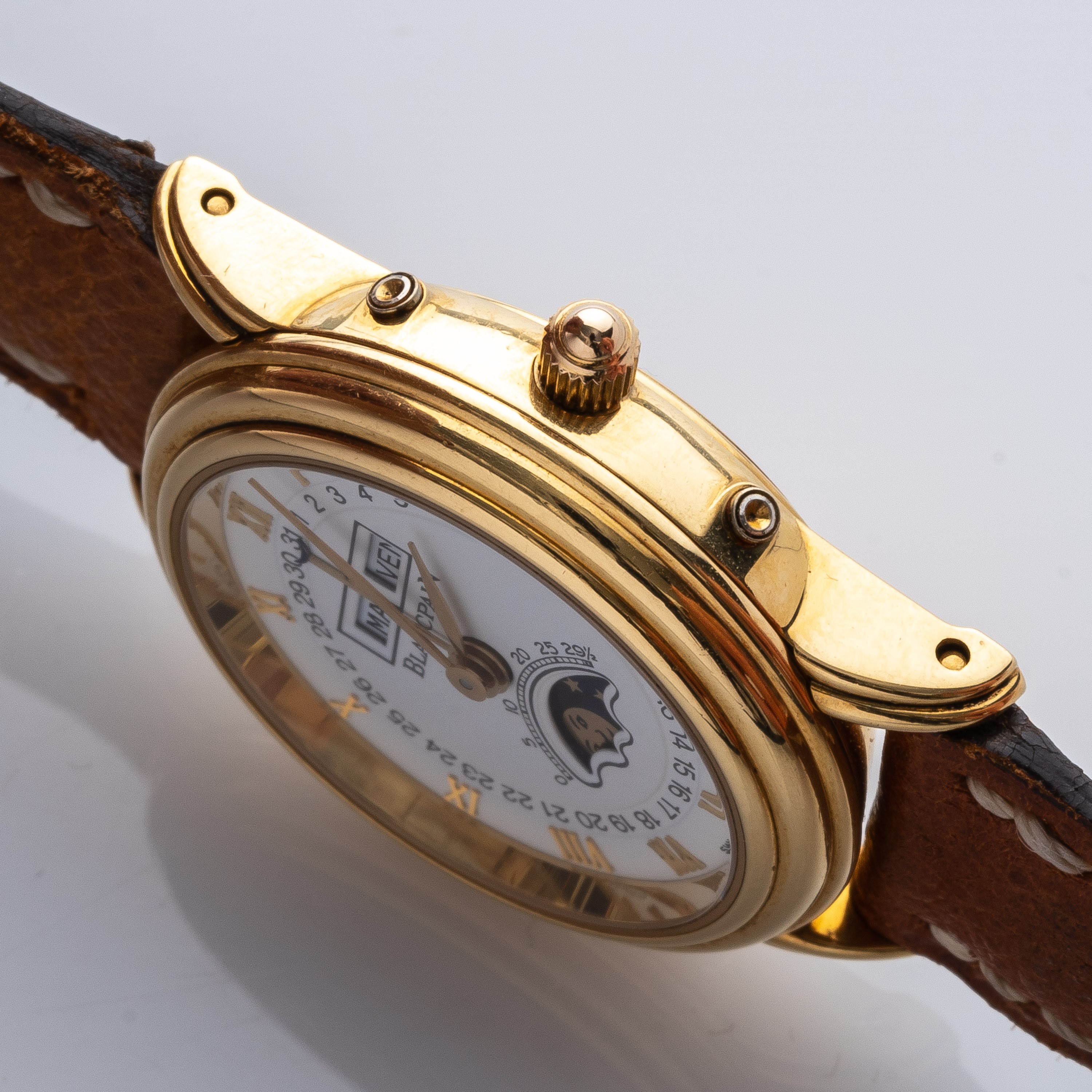 Blancpain - Villeret Calendar – Orologio da donna in oro giallo 18 kt con triplo calendario e fas...