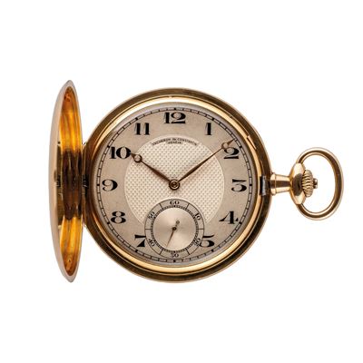 Savonette. Orologio da tasca a carica manuale in oro 18 kt