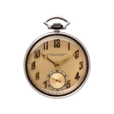 Orologio da tasca in platino a carica manuale Art Déco