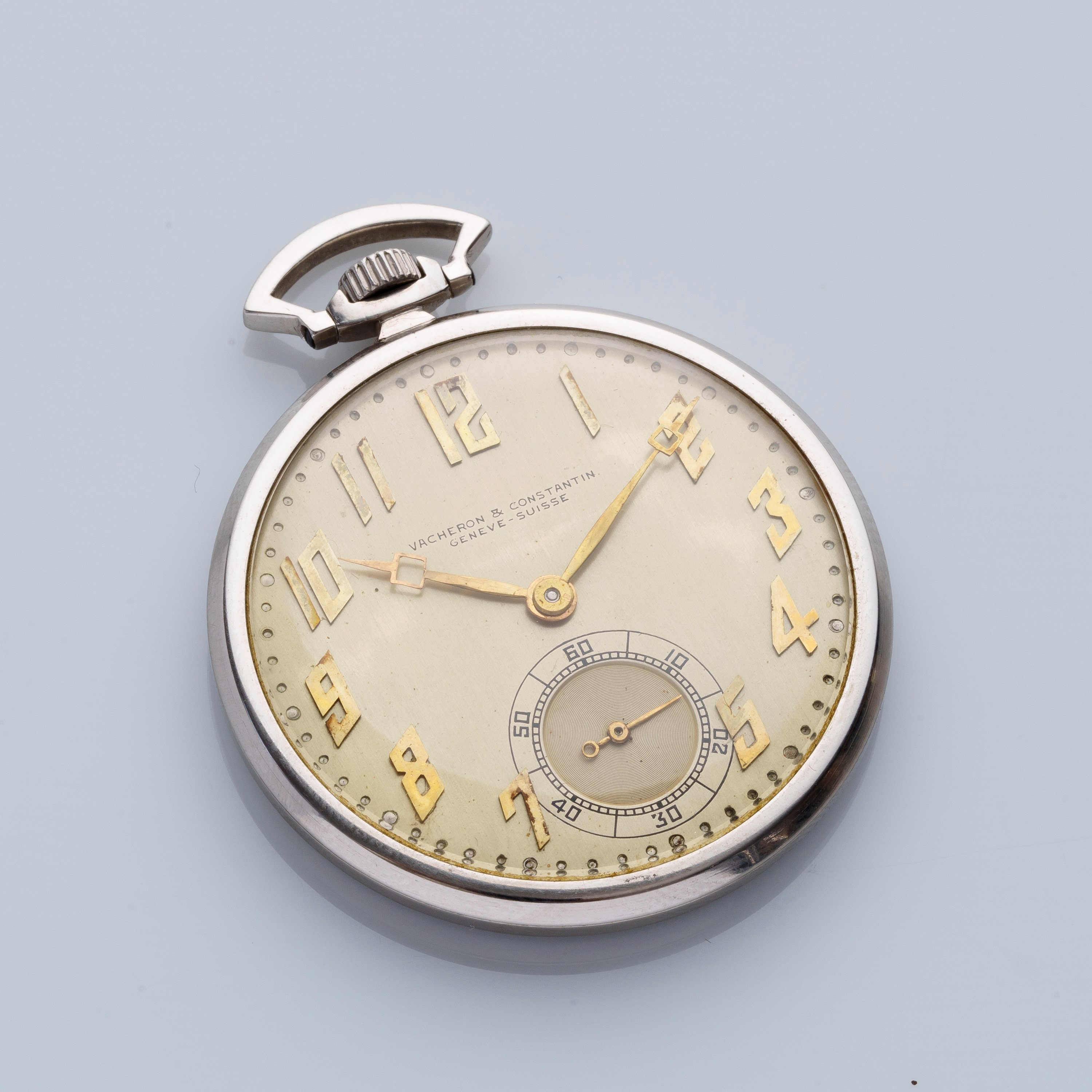 Vacheron Constantin - Orologio da tasca in platino a carica manuale Art Déco