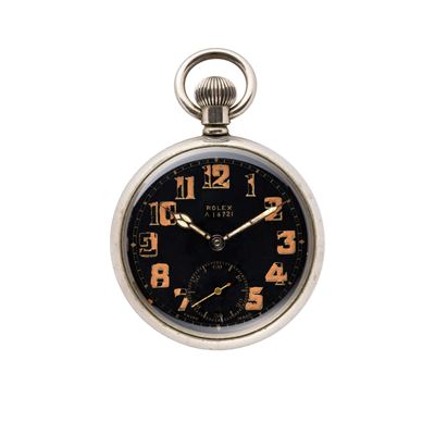 Orologio da tasca militare in acciaio, ref. 18721, carica manuale (Cal. 540)