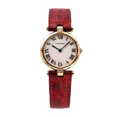 Vendôme — Orologio da donna solo tempo in oro giallo 18 kt con diamanti, quadrante bianco