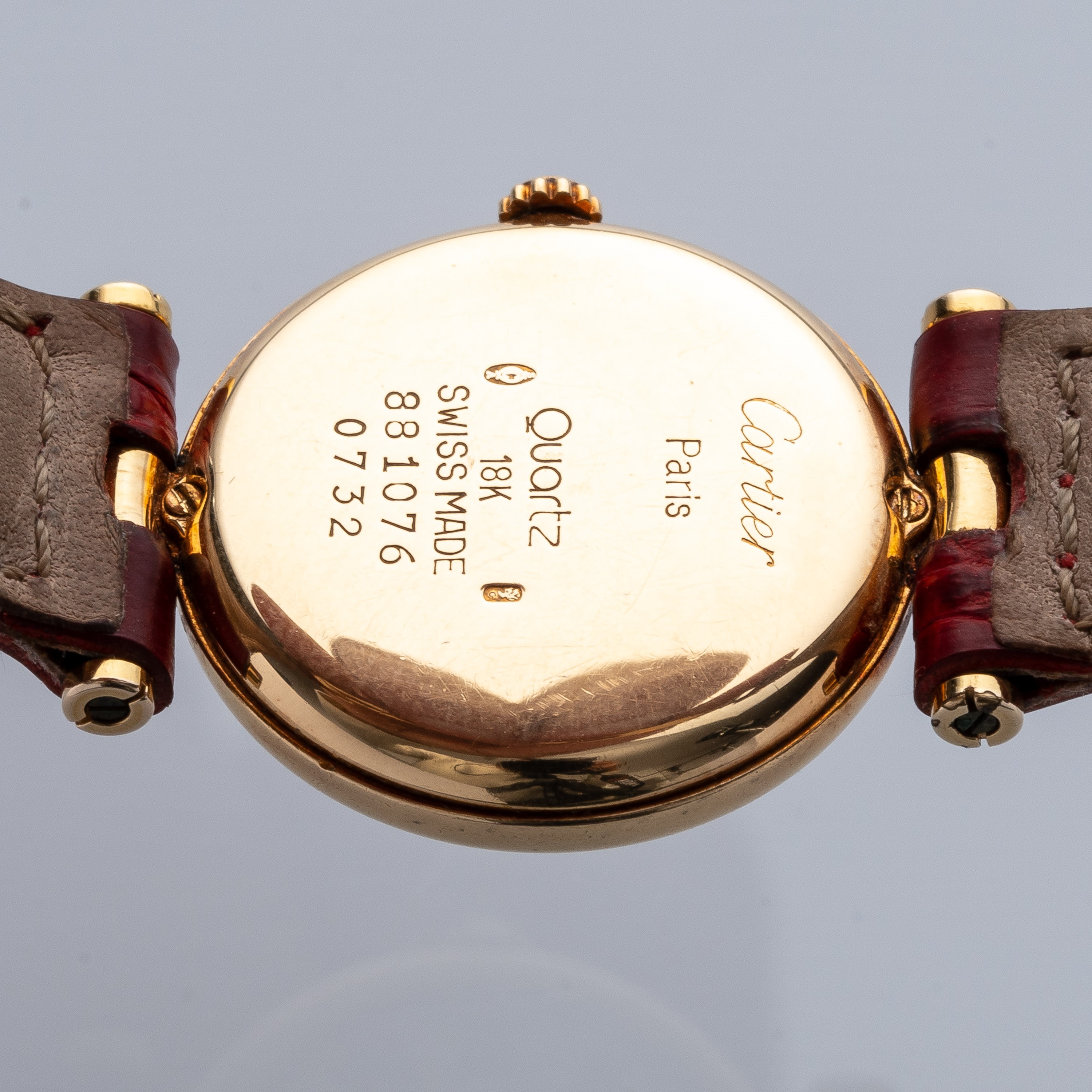 Cartier - Vendôme — Orologio da donna solo tempo in oro giallo 18 kt con diamanti, quadrante bian...