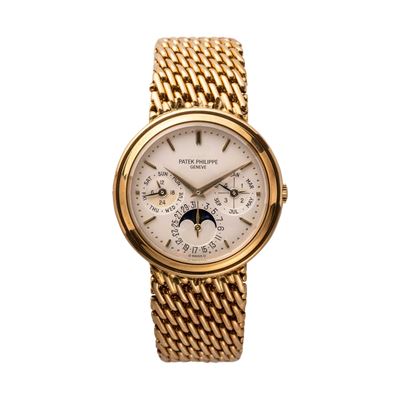 Calendario perpetuo 3945/1, oro giallo 18kt, carica automatica