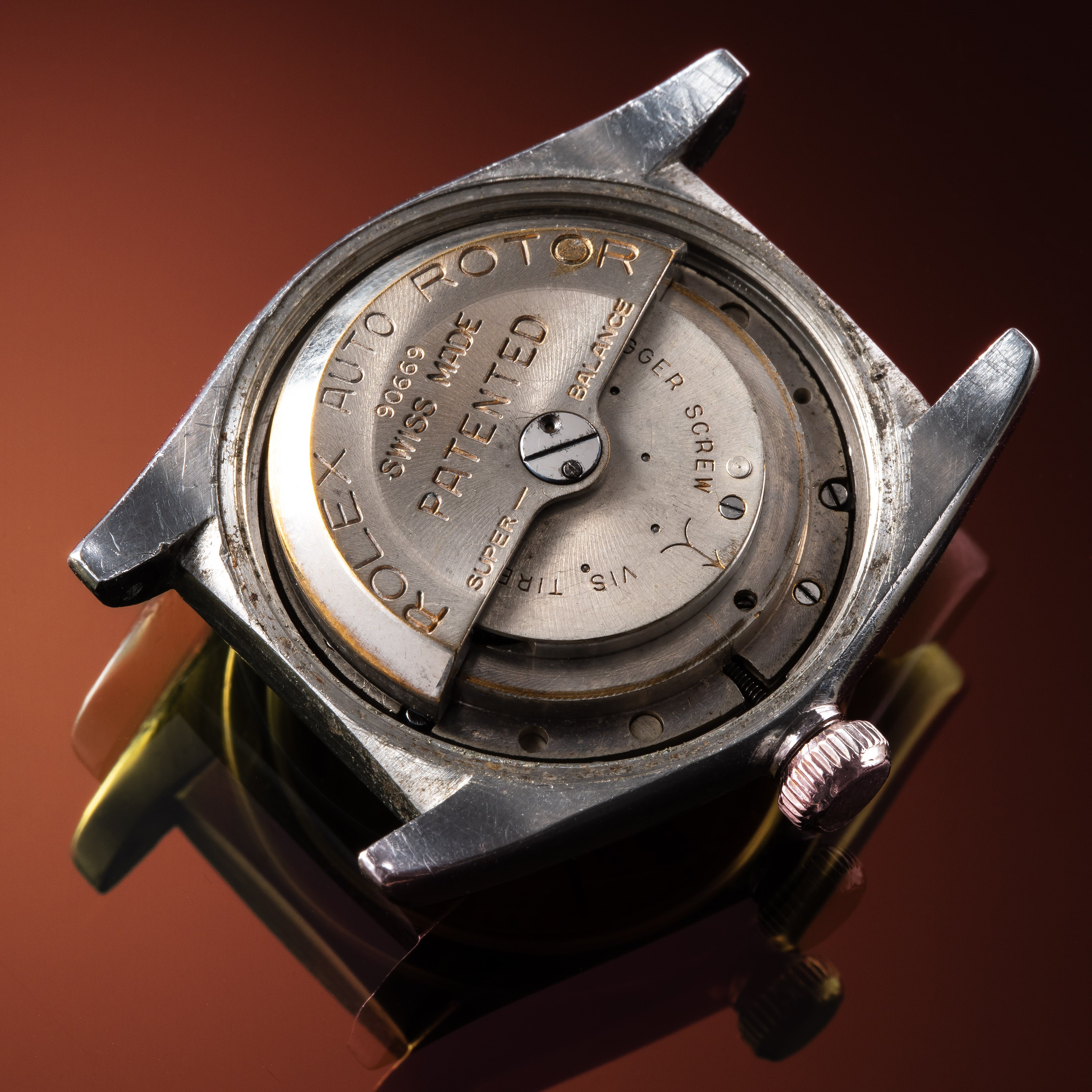 Rolex - Ovetto (Bubbleback) n. 2764, orologio automatico con quadrante salmone e piccoli secondi