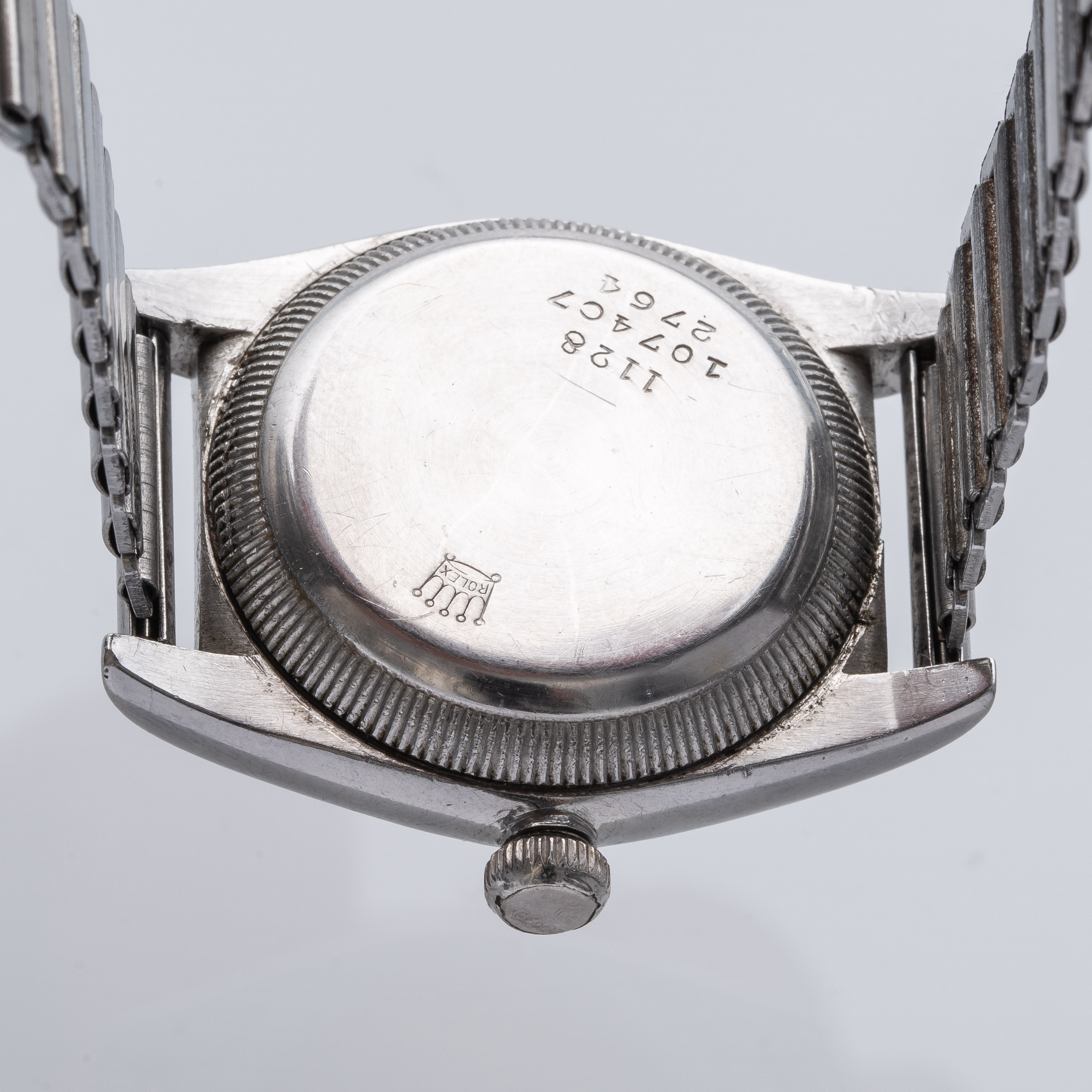 Rolex - Ovetto (Bubbleback) n. 2764, orologio automatico con quadrante salmone e piccoli secondi