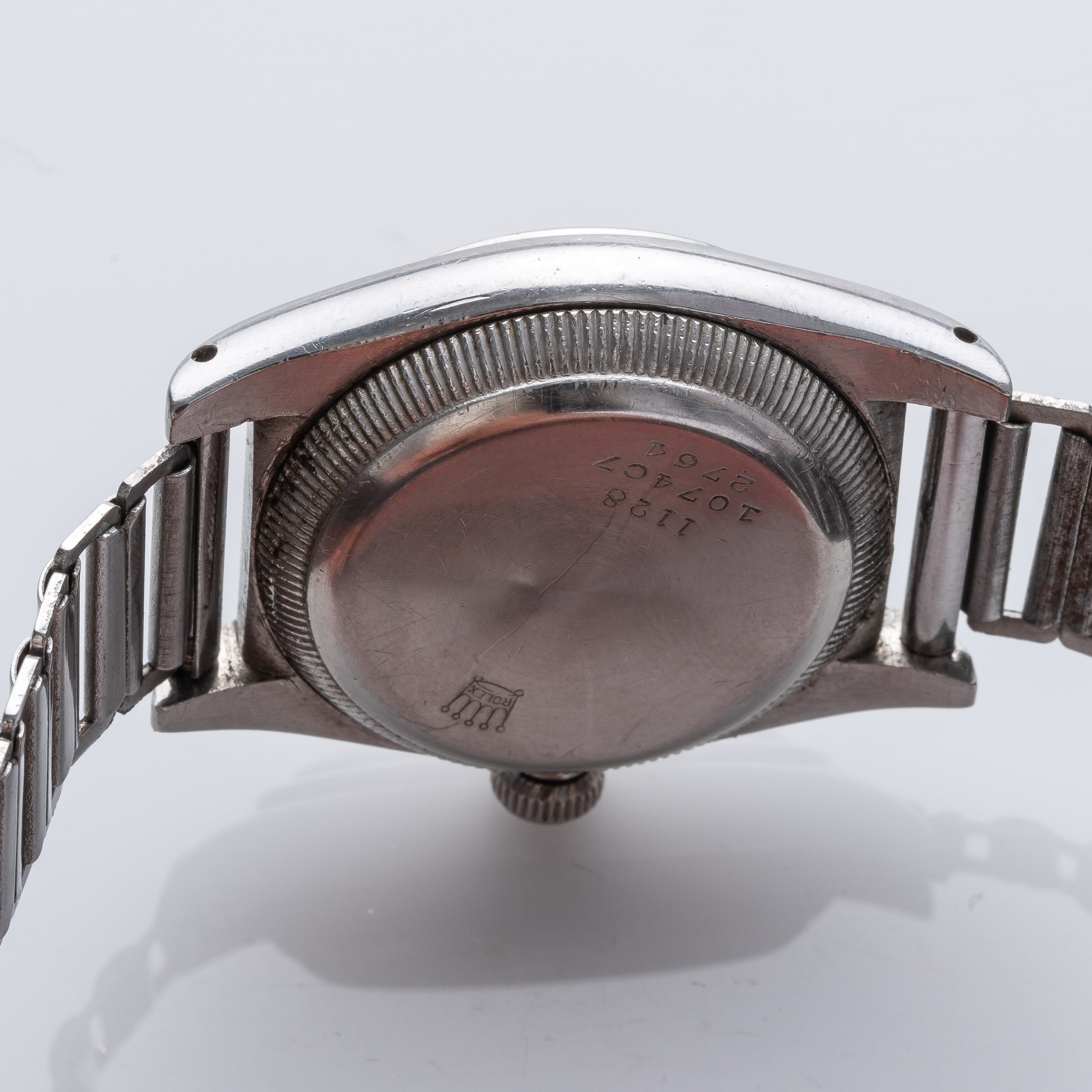 Rolex - Ovetto (Bubbleback) n. 2764, orologio automatico con quadrante salmone e piccoli secondi
