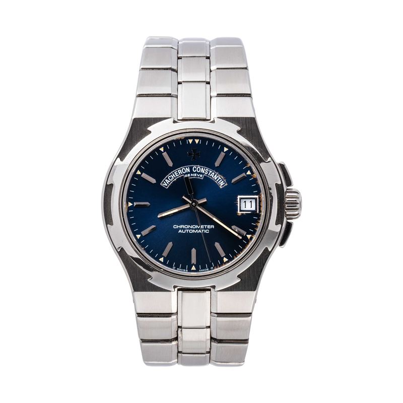 Vacheron Constantin - Overseas 42040, orologio solo tempo automatico in acciaio con quadrante blu