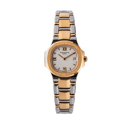 Nautilus Lady 4700/51, orologio da polso al quarzo solo tempo in acciaio e oro 18 kt
