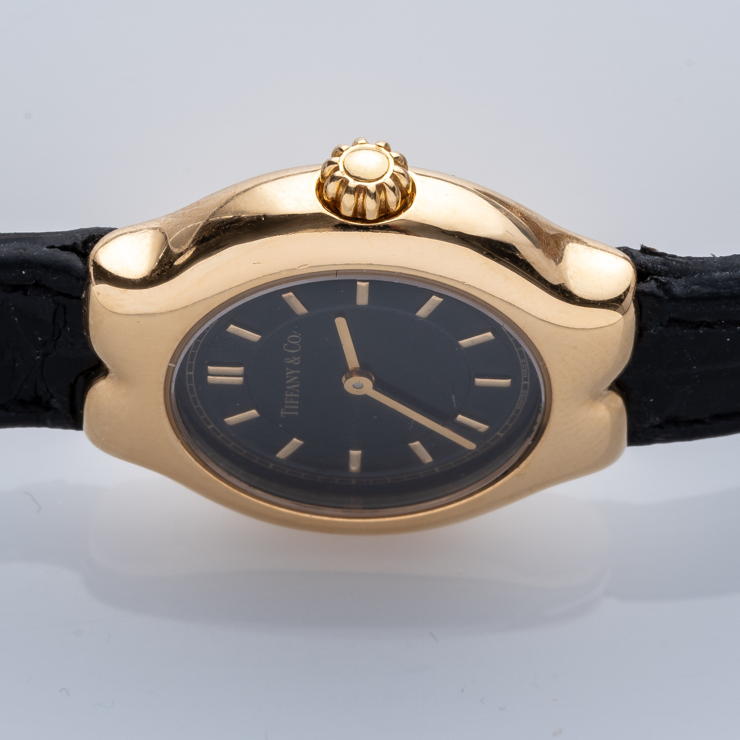 Tiffany & Co - Orologio da donna “Tesoro” solo tempo al quarzo in oro giallo 18 kt, quadrante ner...
