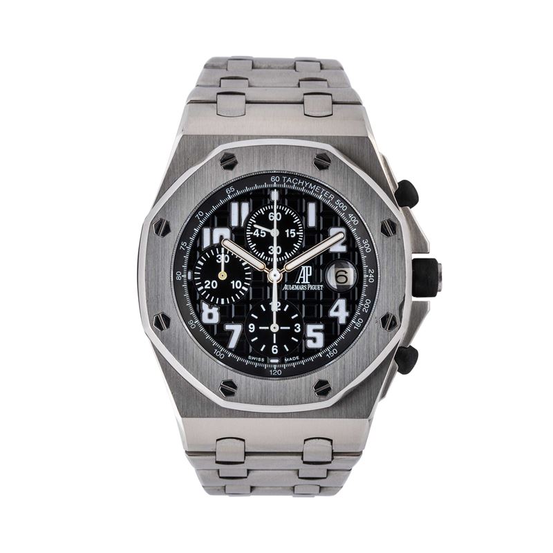 Audemars Piguet - Royal Oak Offshore 25721ST, cronografo automatico in acciaio con quadrante nero