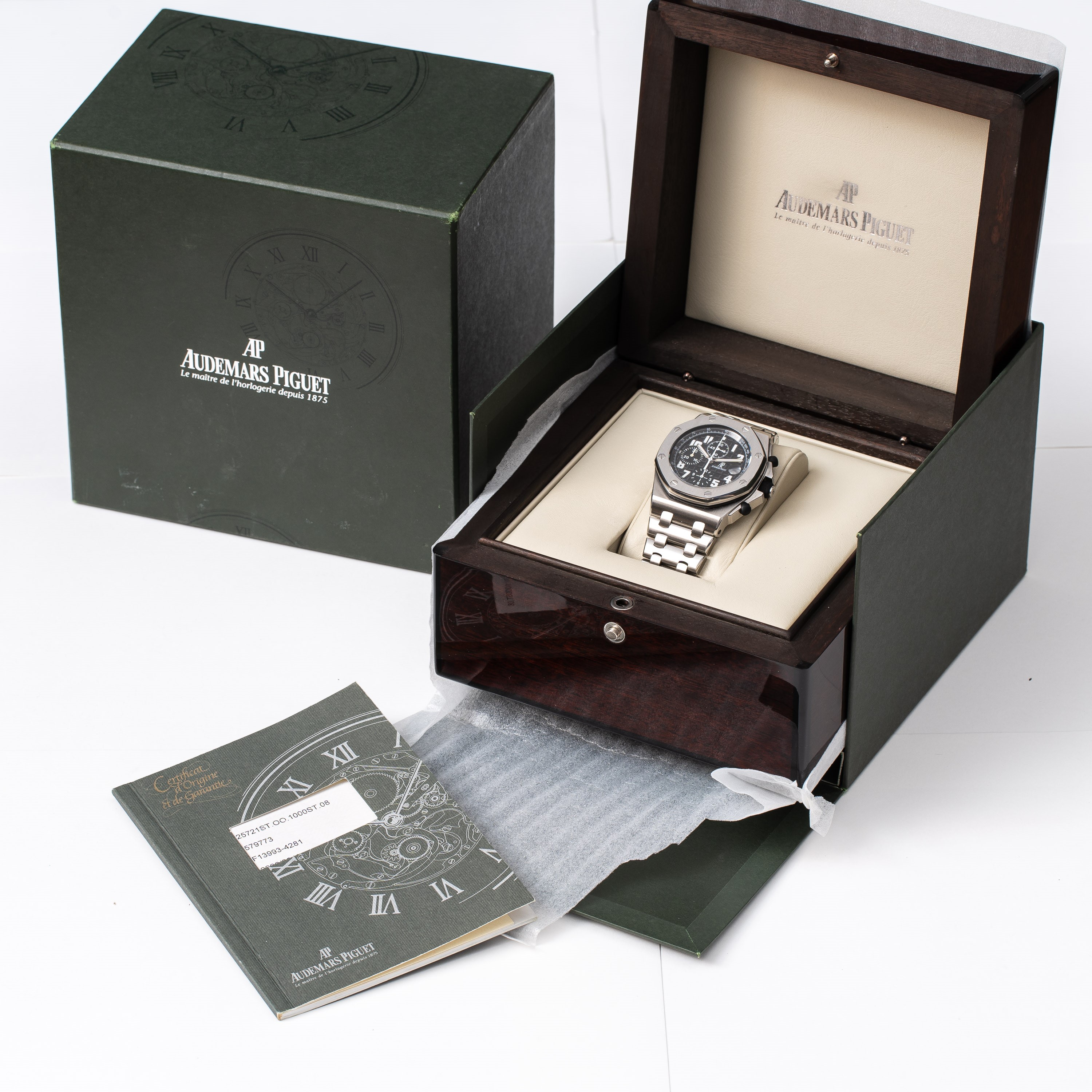 Audemars Piguet - Royal Oak Offshore 25721ST, cronografo automatico in acciaio con quadrante nero