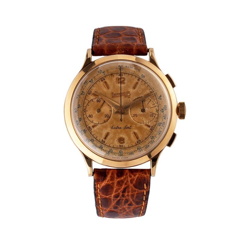 Eberhard - Extrafort Cornografo a carica manuale in oro giallo 18 kt