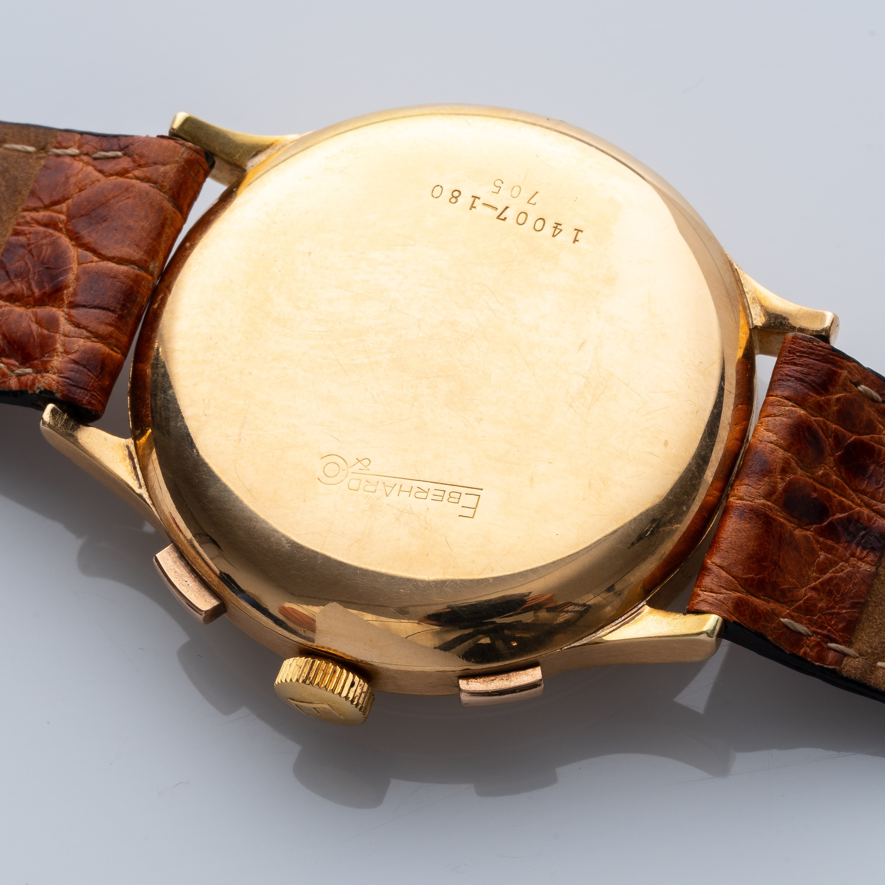 Eberhard - Extrafort Cornografo a carica manuale in oro giallo 18 kt