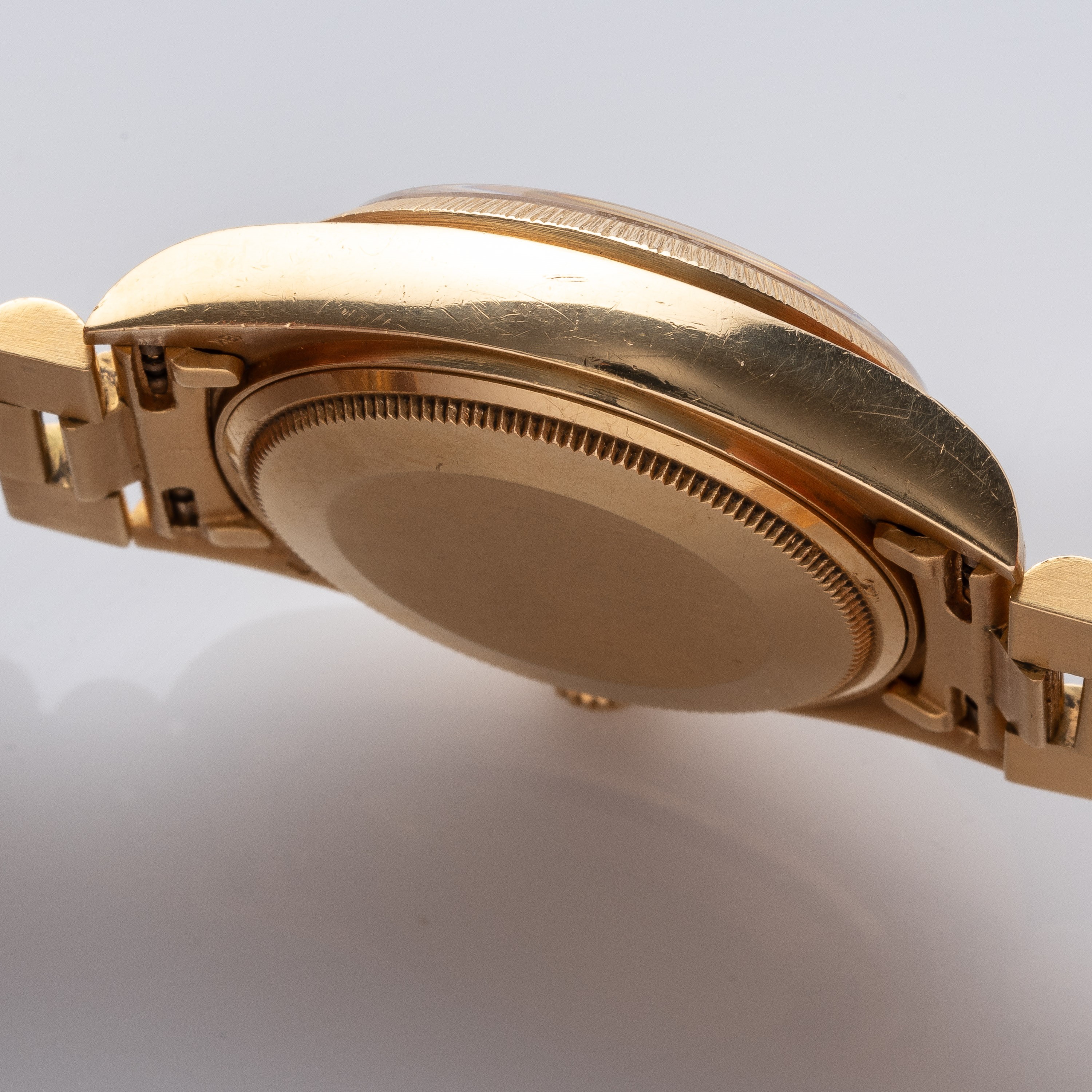 Rolex - Day-Date ref. 18078, oro giallo 18 kt, cal. 3055 (c. 1980) con quadrante “Khanjar”