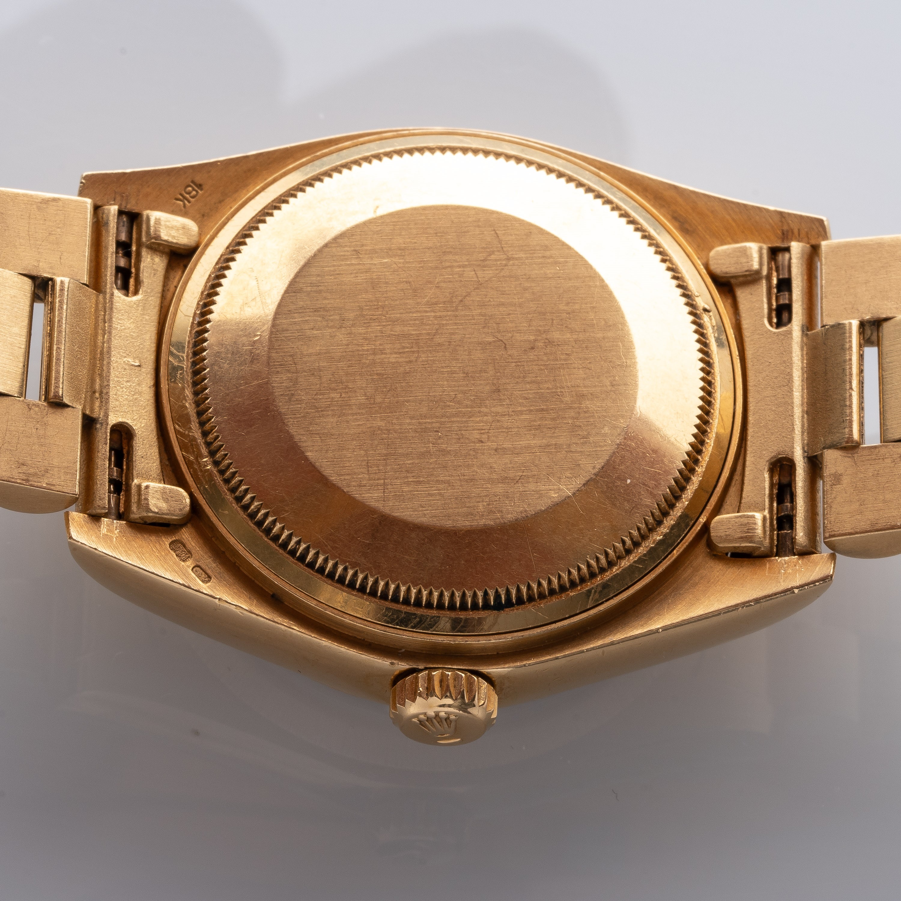 Rolex - Day-Date ref. 18078, oro giallo 18 kt, cal. 3055 (c. 1980) con quadrante “Khanjar”