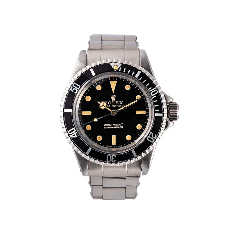 Rolex - Submariner 5513 (1966), orologio subacqueo automatico in acciaio con quadrante gilt