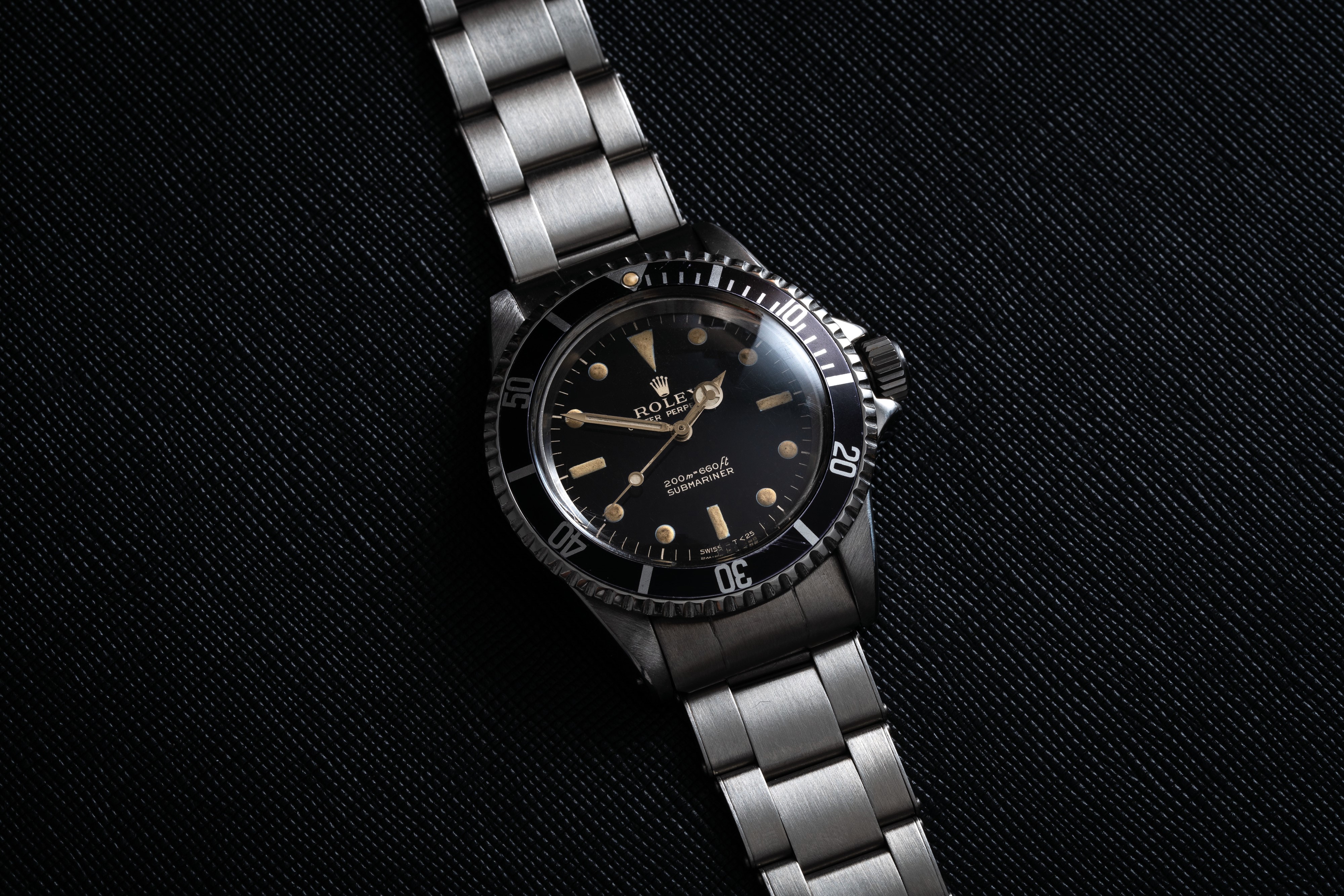 Rolex - Submariner 5513 (1966), orologio subacqueo automatico in acciaio con quadrante gilt