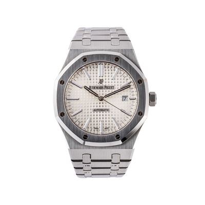Royal Oak 15400ST, orologio automatico in acciaio con quadrante bianco
