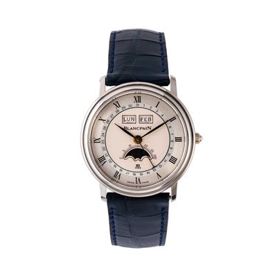 Villeret Triple Date con fasi lunari, oro 1988