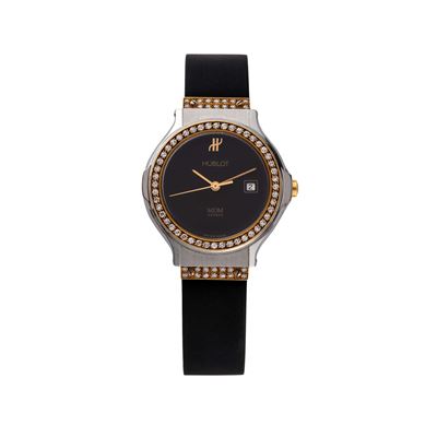 MDM Lady Diamond 1391.2.054, orologio solo tempo al quarzo in acciaio e oro giallo 18 kt con ghie...