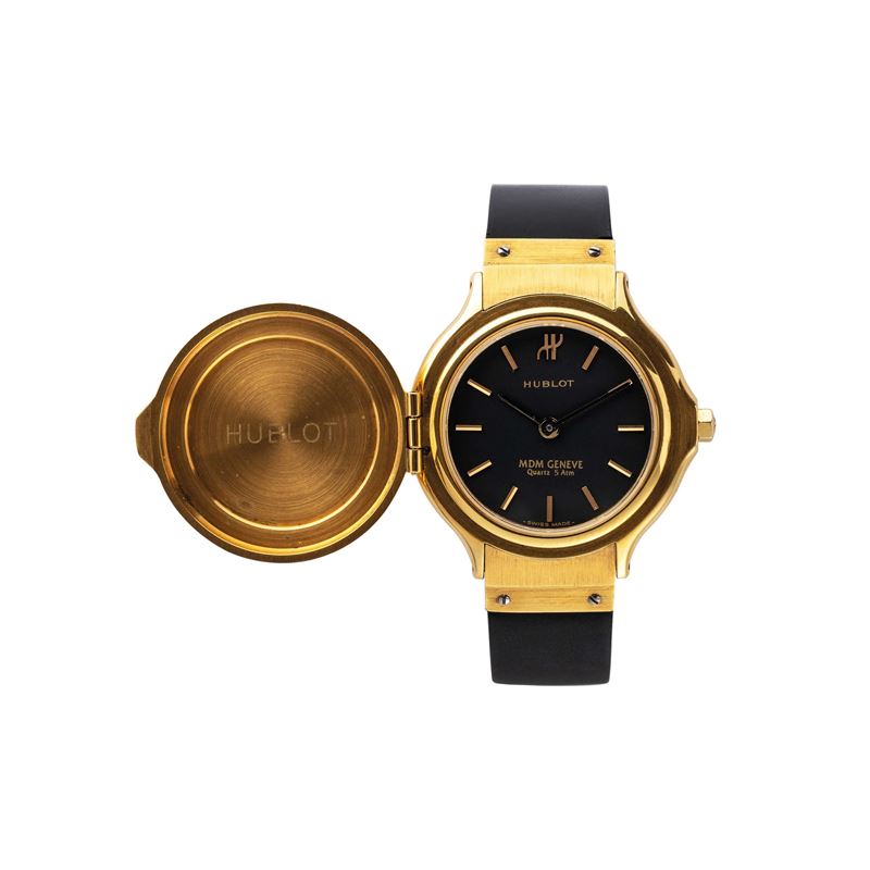 Hublot - MDM orologio da polso solo tempo in oro giallo 18kt con oblò laterale