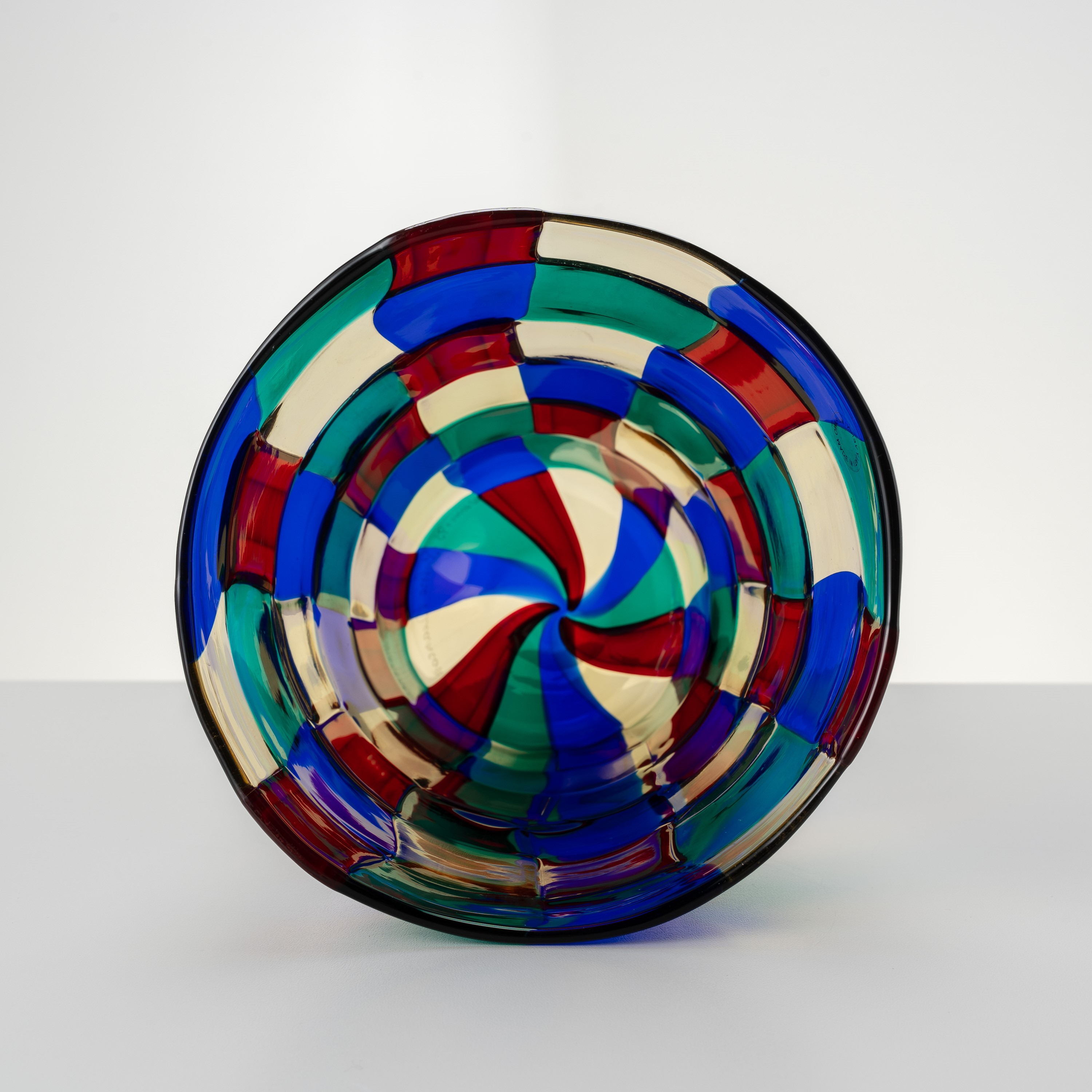 Fulvio Bianconi - Vaso “Pezzato”, tessere di vetro policrome soffiato a bocca (Venini, 1995)
