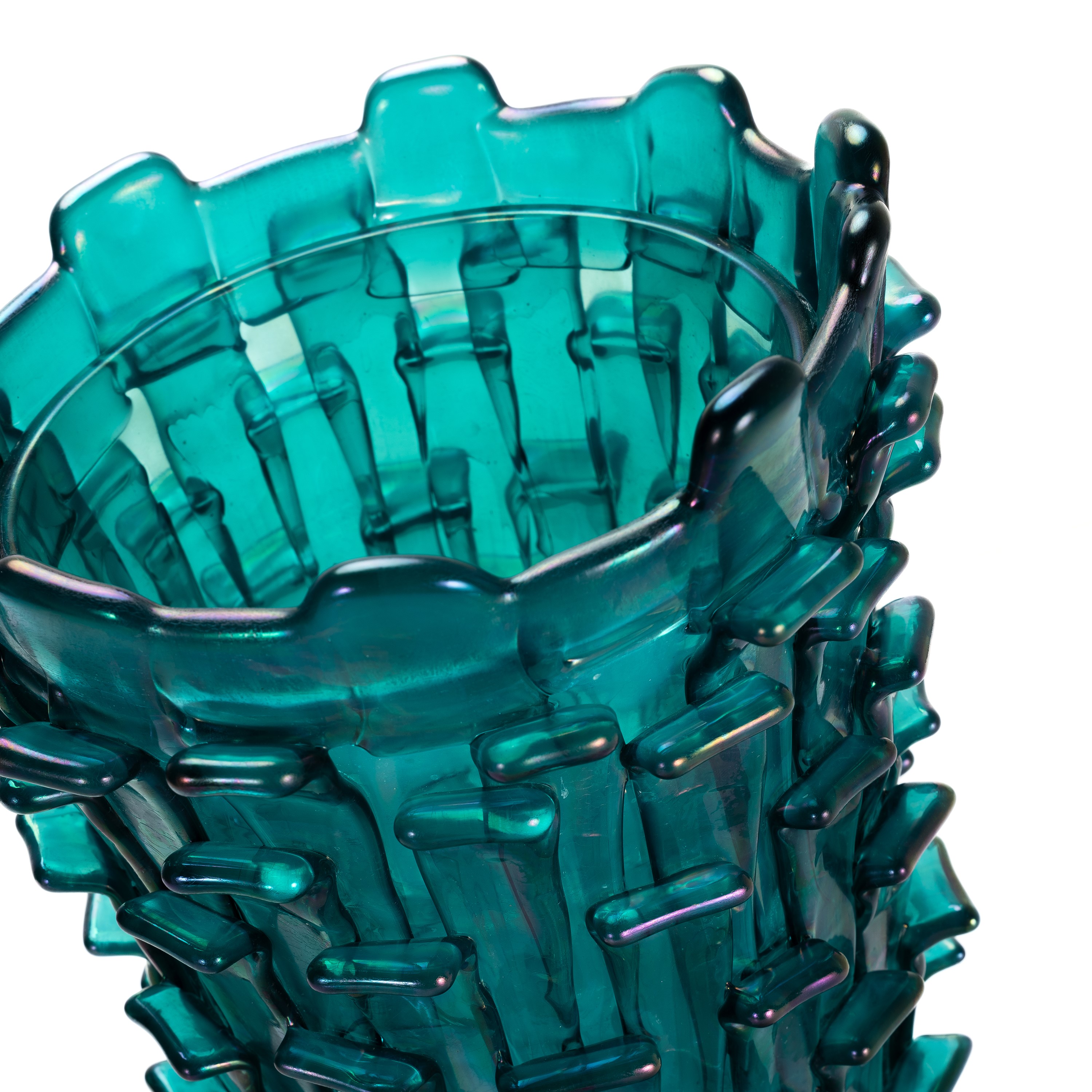 Fulvio Bianconi - Vaso “Ritagli”, vetro soffiato iridato (manifattura Venini), 2002
