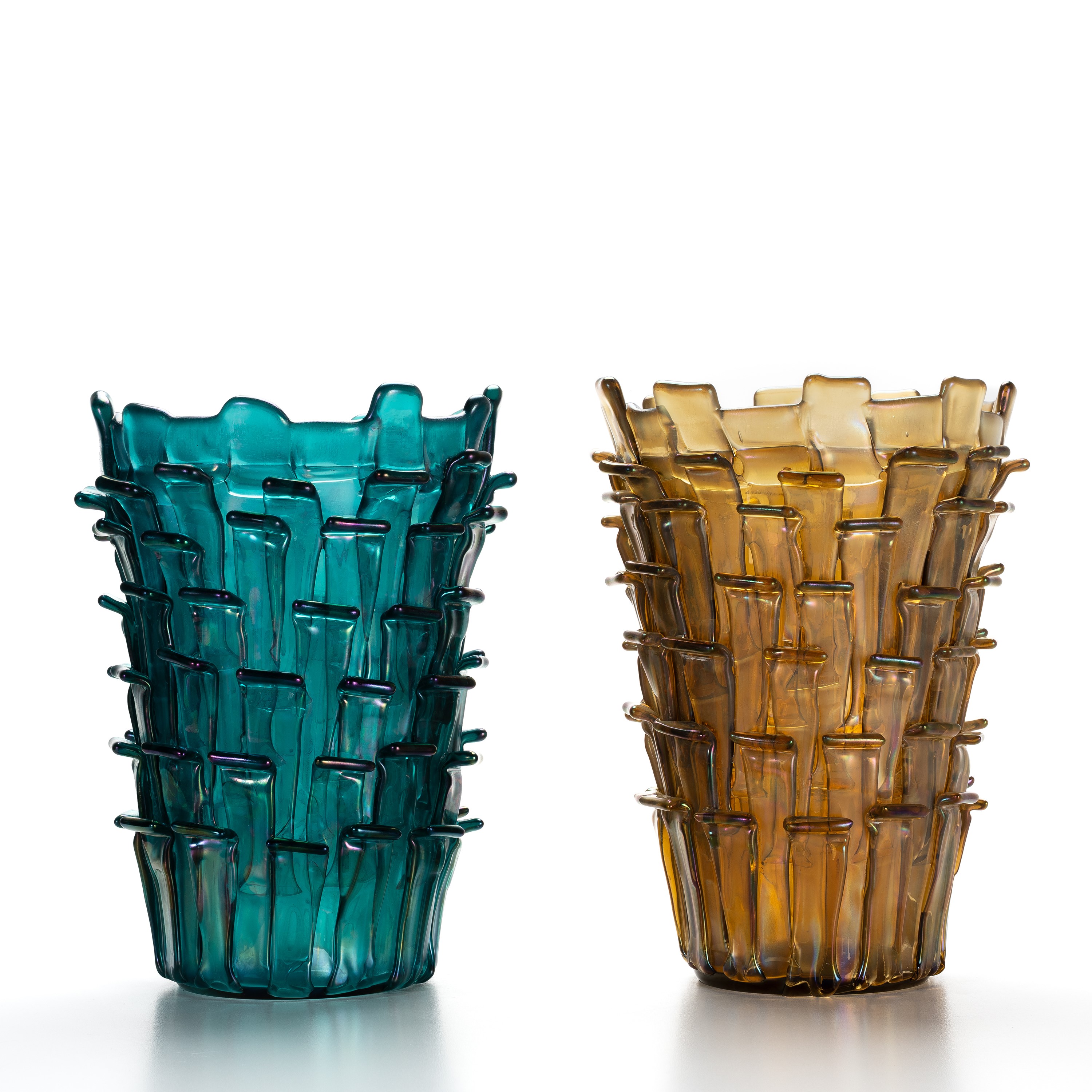 Fulvio Bianconi - Vaso “Ritagli”, vetro soffiato iridato (manifattura Venini), 2002