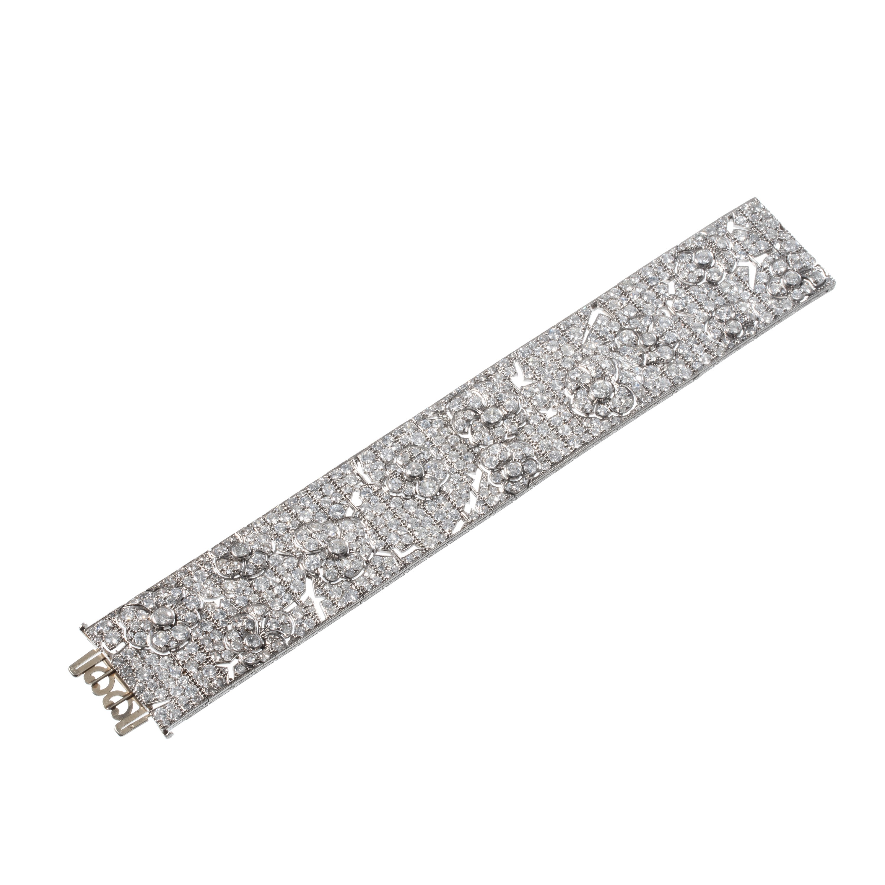 Bracciale in platino e oro bianco 18 kt con diamanti