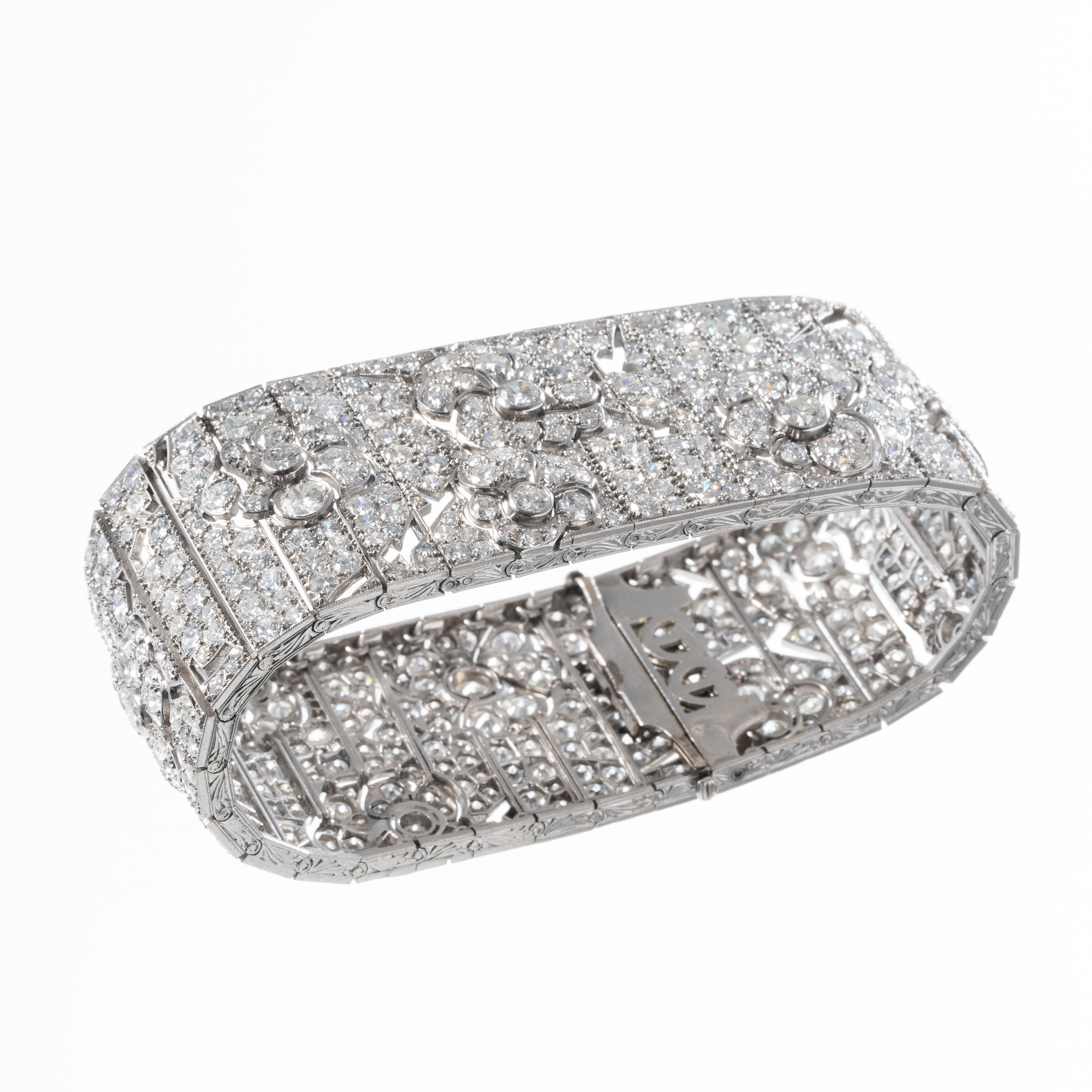 Bracciale in platino e oro bianco 18 kt con diamanti