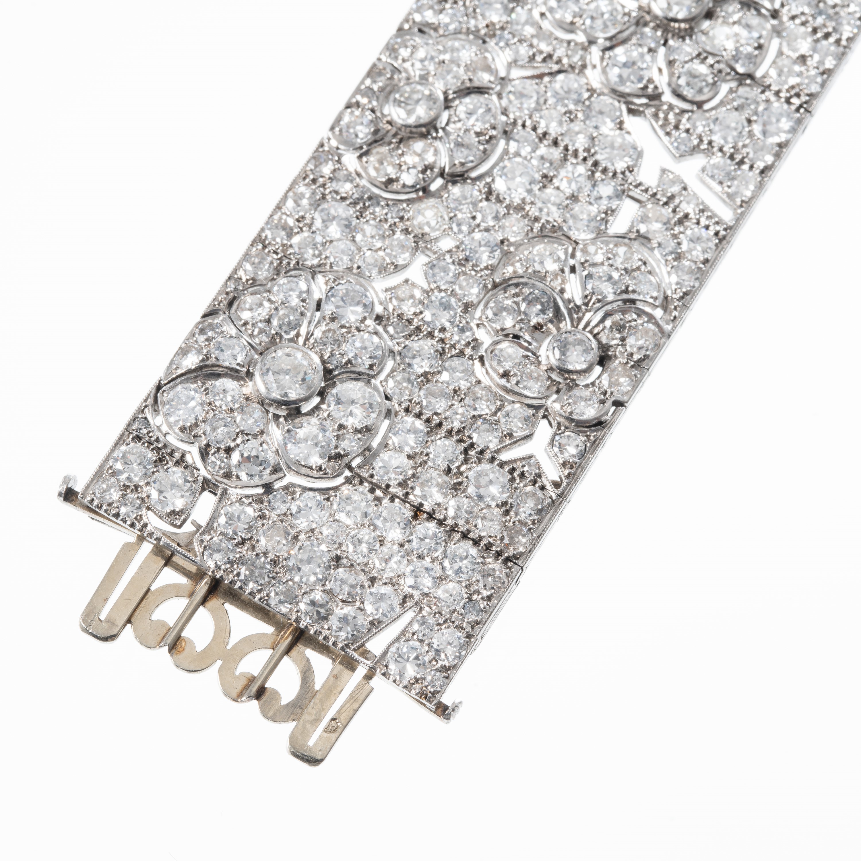 Bracciale in platino e oro bianco 18 kt con diamanti