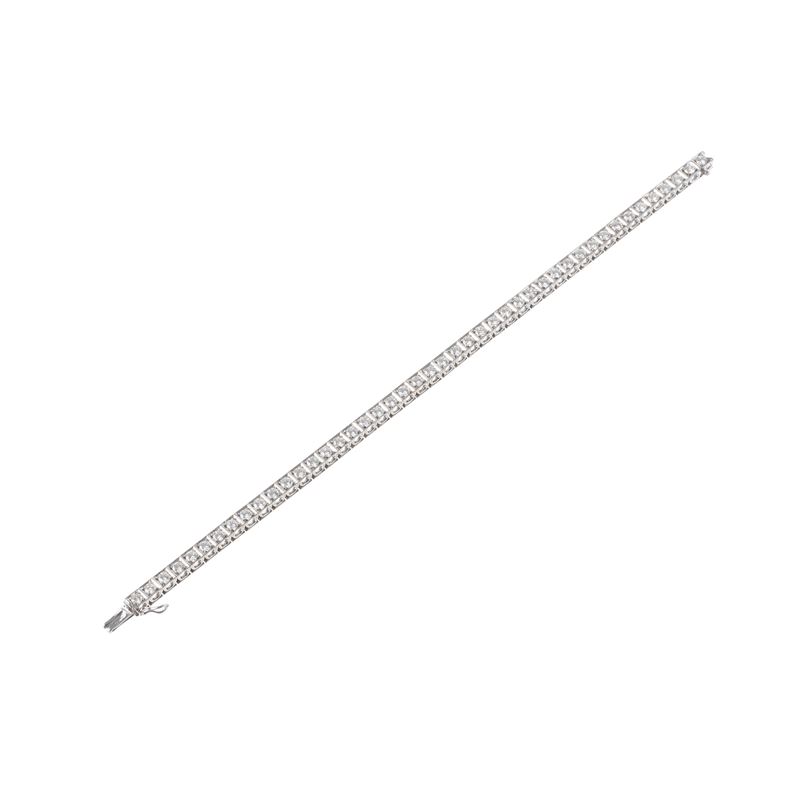 Bracciale Tennis in oro bianco 18 kt con brillanti, peso complessivo 2,00–2,25 ct