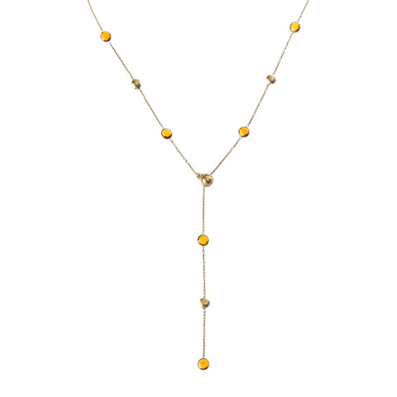 Chimento - Collana girocollo in oro giallo 18 kt con quarzi citrini