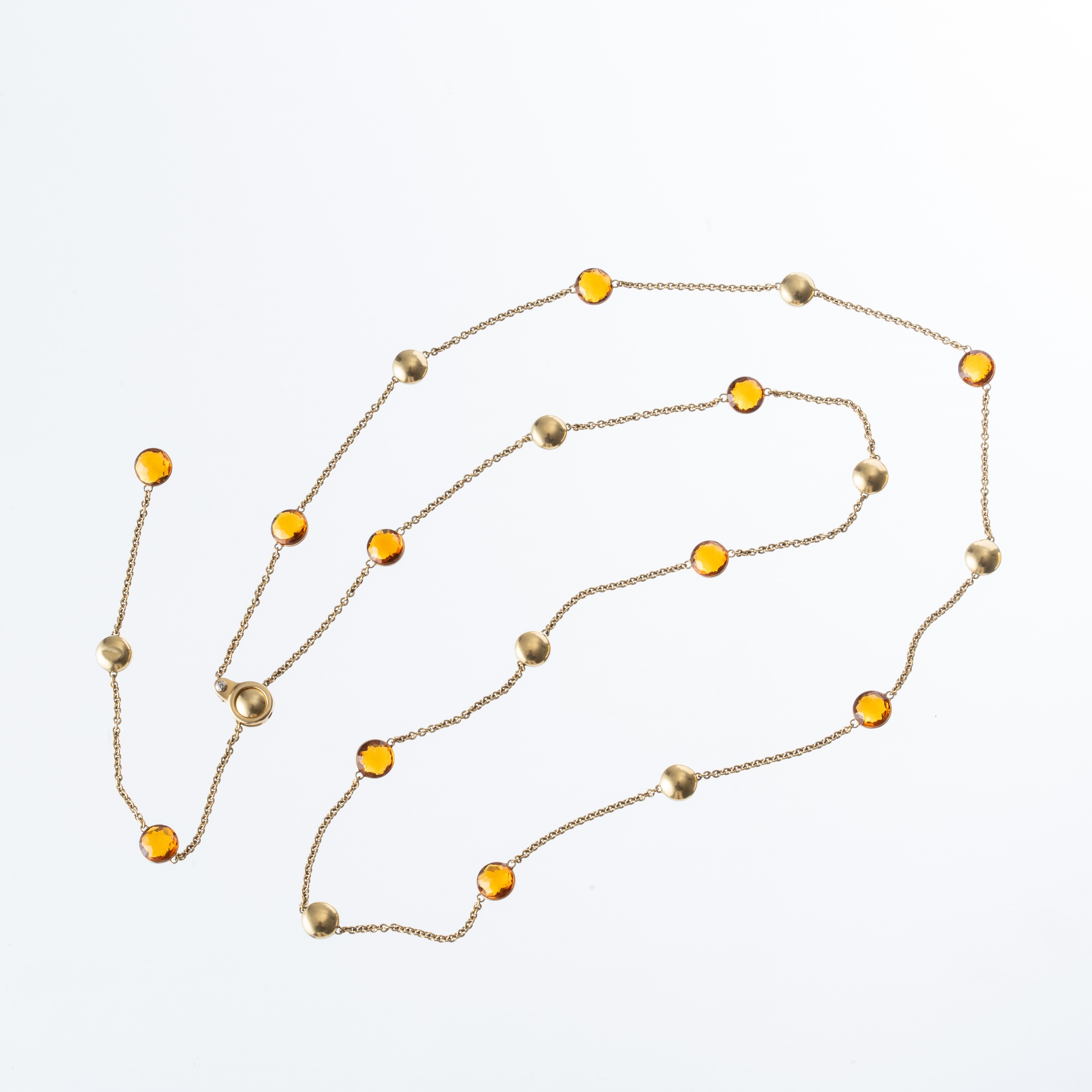 Chimento - Collana girocollo in oro giallo 18 kt con quarzi citrini
