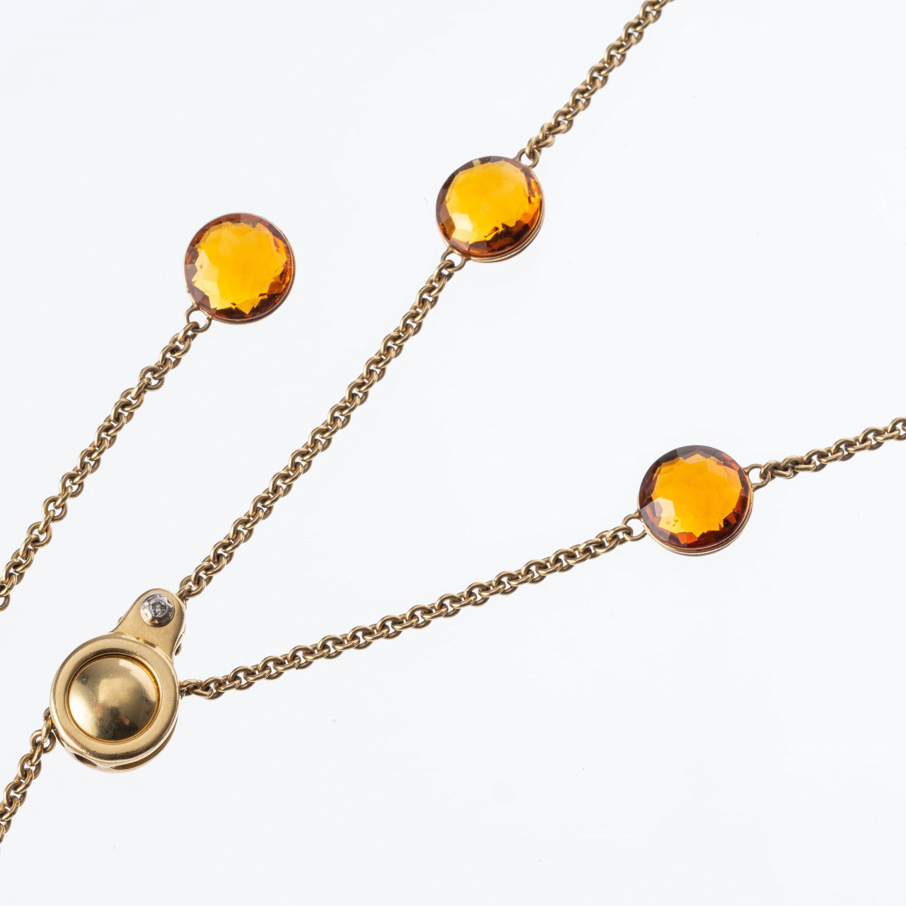Chimento - Collana girocollo in oro giallo 18 kt con quarzi citrini