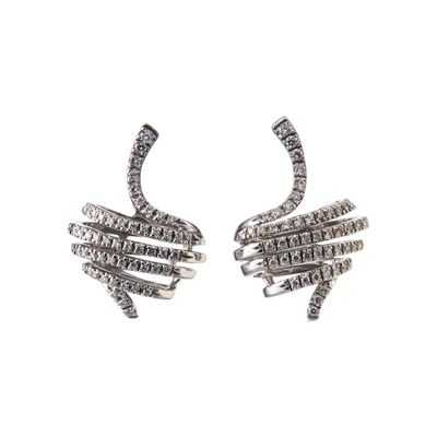 Orecchini in oro bianco 18 kt con diamanti