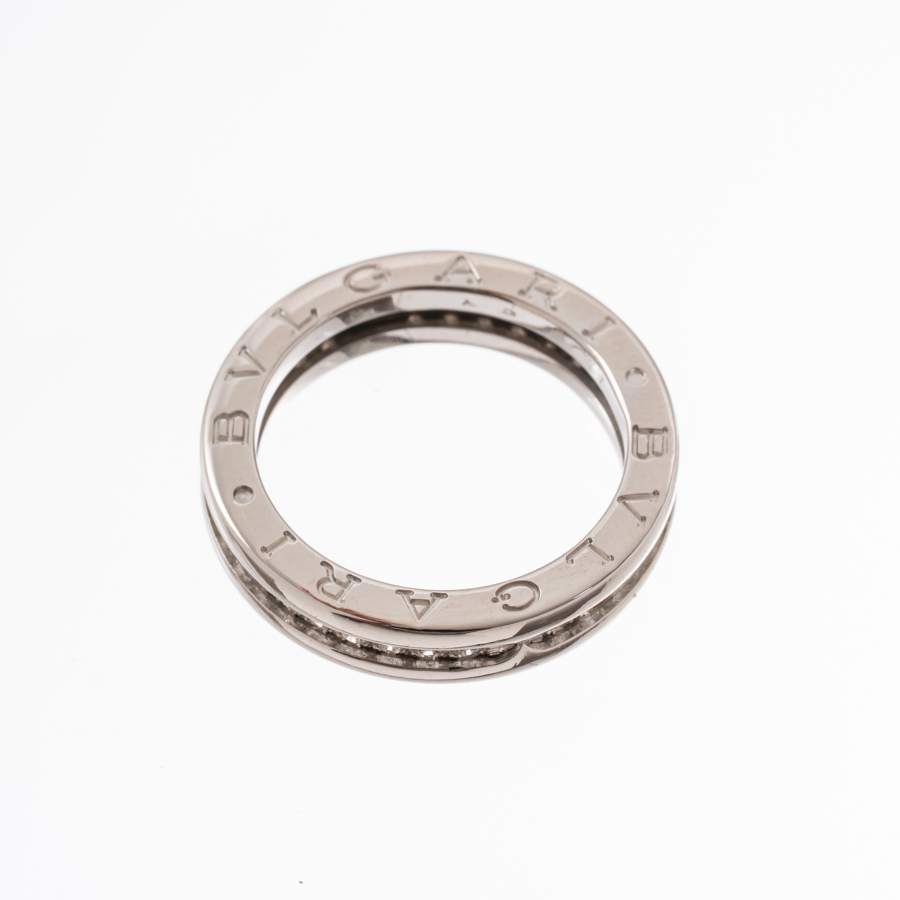 Bulgari - Anello in oro bianco 18 kt con diamanti