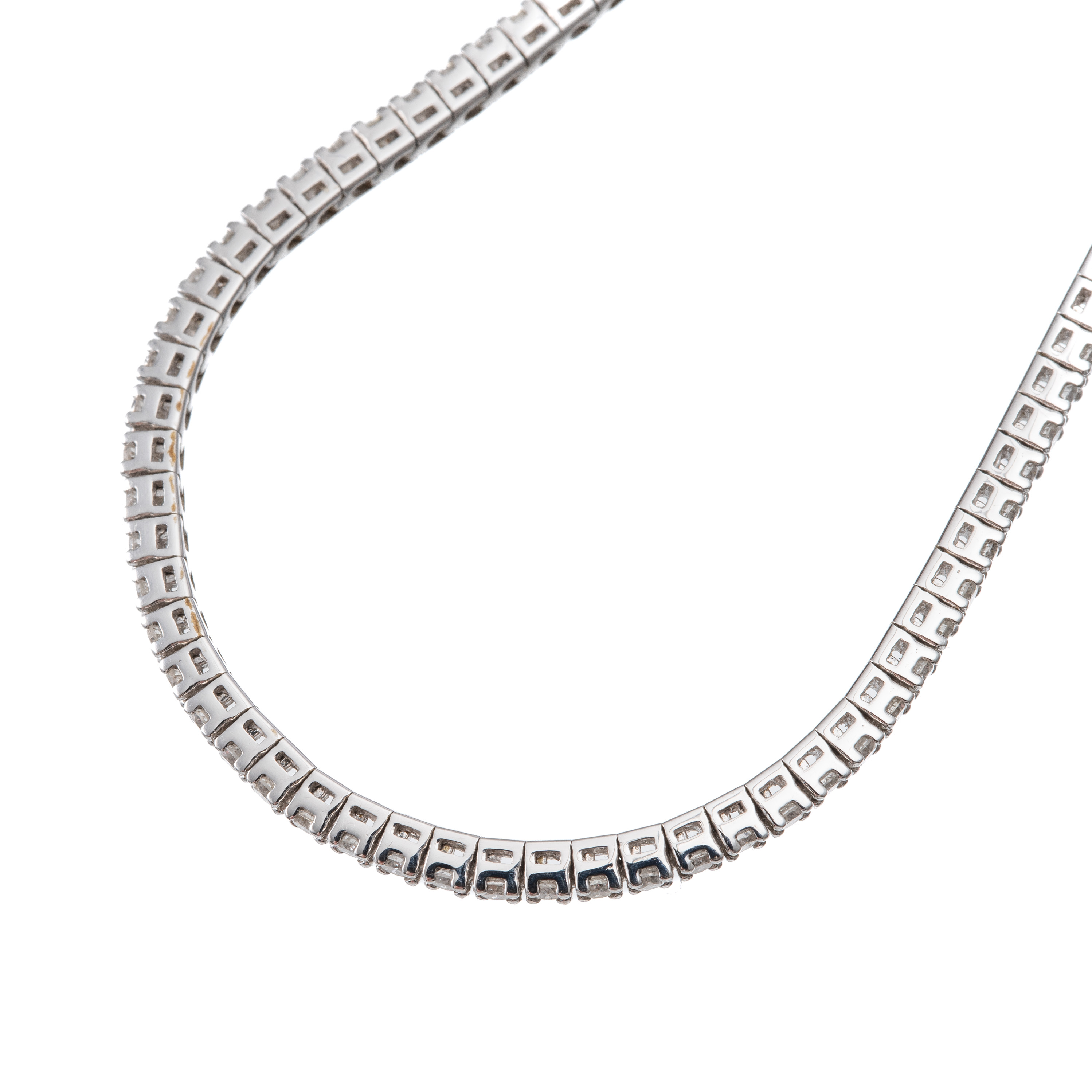 Bracciale tennis in oro bianco 18 kt con brillantini, Ct. 1.00 circa