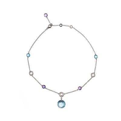 Collana modello “Parentesi” in oro bianco 18 kt