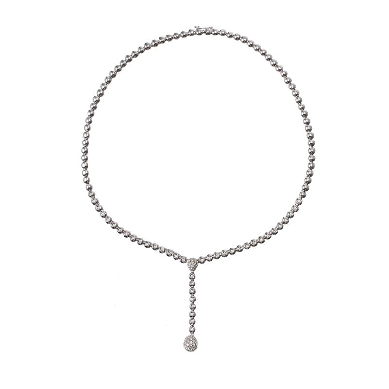 Damiani - Collana in oro bianco e diamanti
