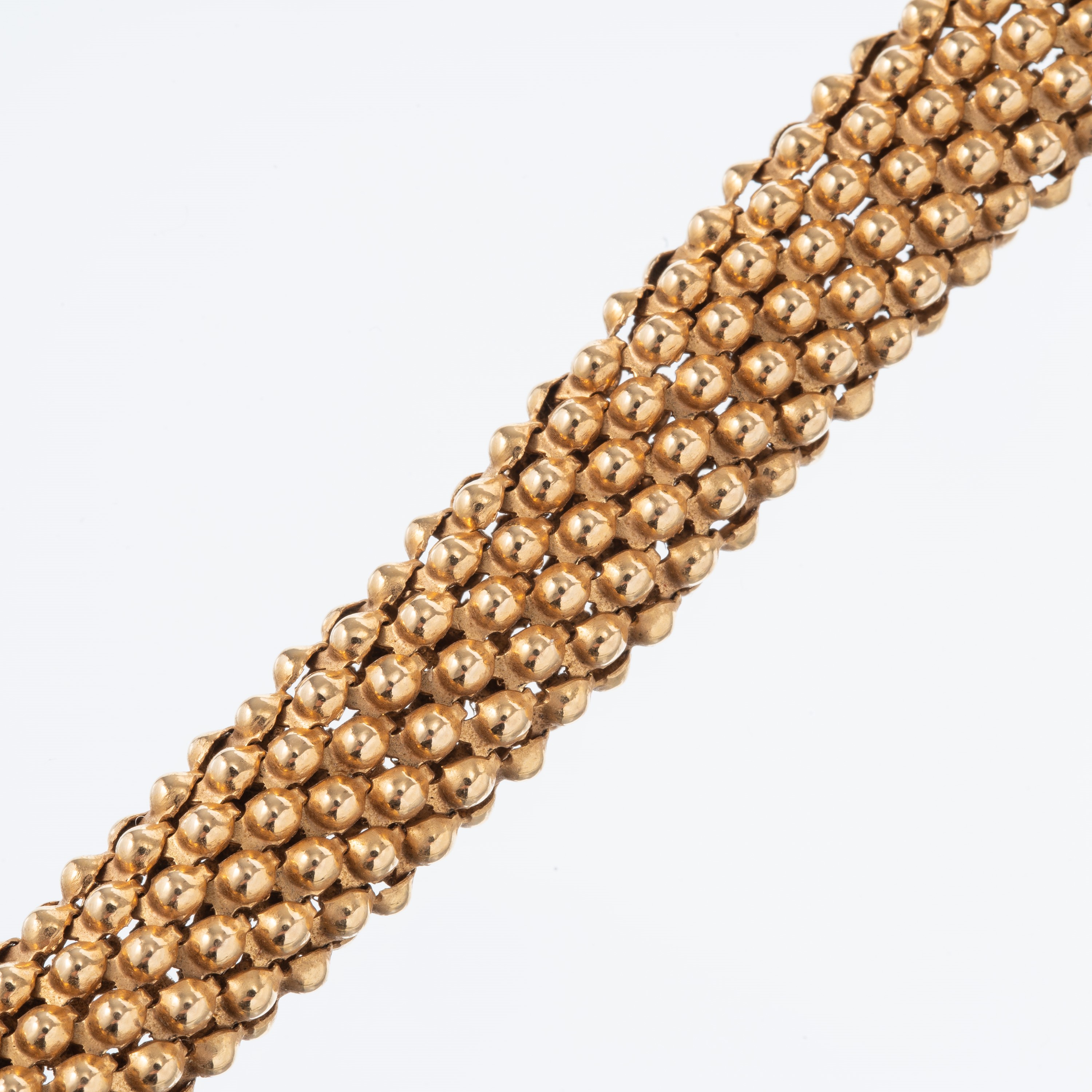 Girocollo, maglia elastica in oro giallo 18 kt con punzone 63 MI