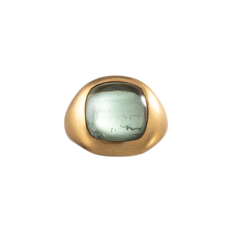 Pomellato - Anello in oro giallo 18 kt con olivina