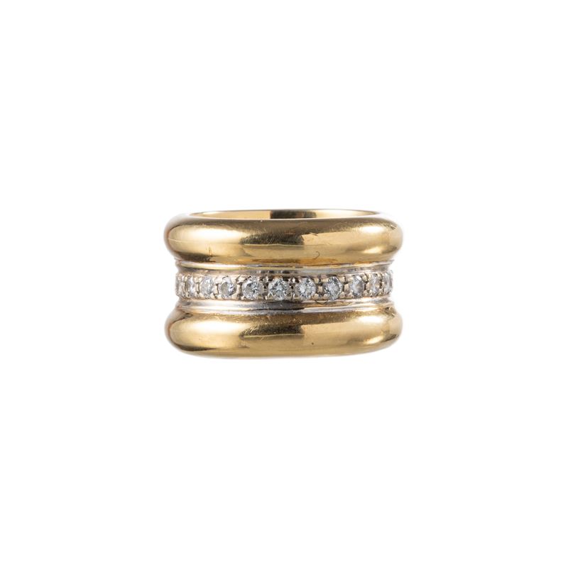 Pomellato - Anello in oro giallo 18 kt con diamanti