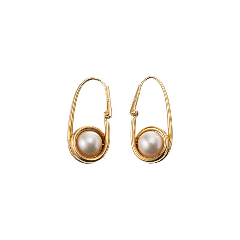 Pomellato - Orecchini in oro giallo 18 kt con perle di mare