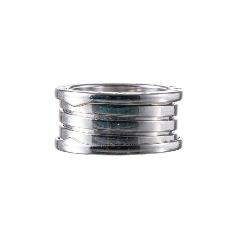 Bulgari - Anello modello B1 in oro bianco 18 kt